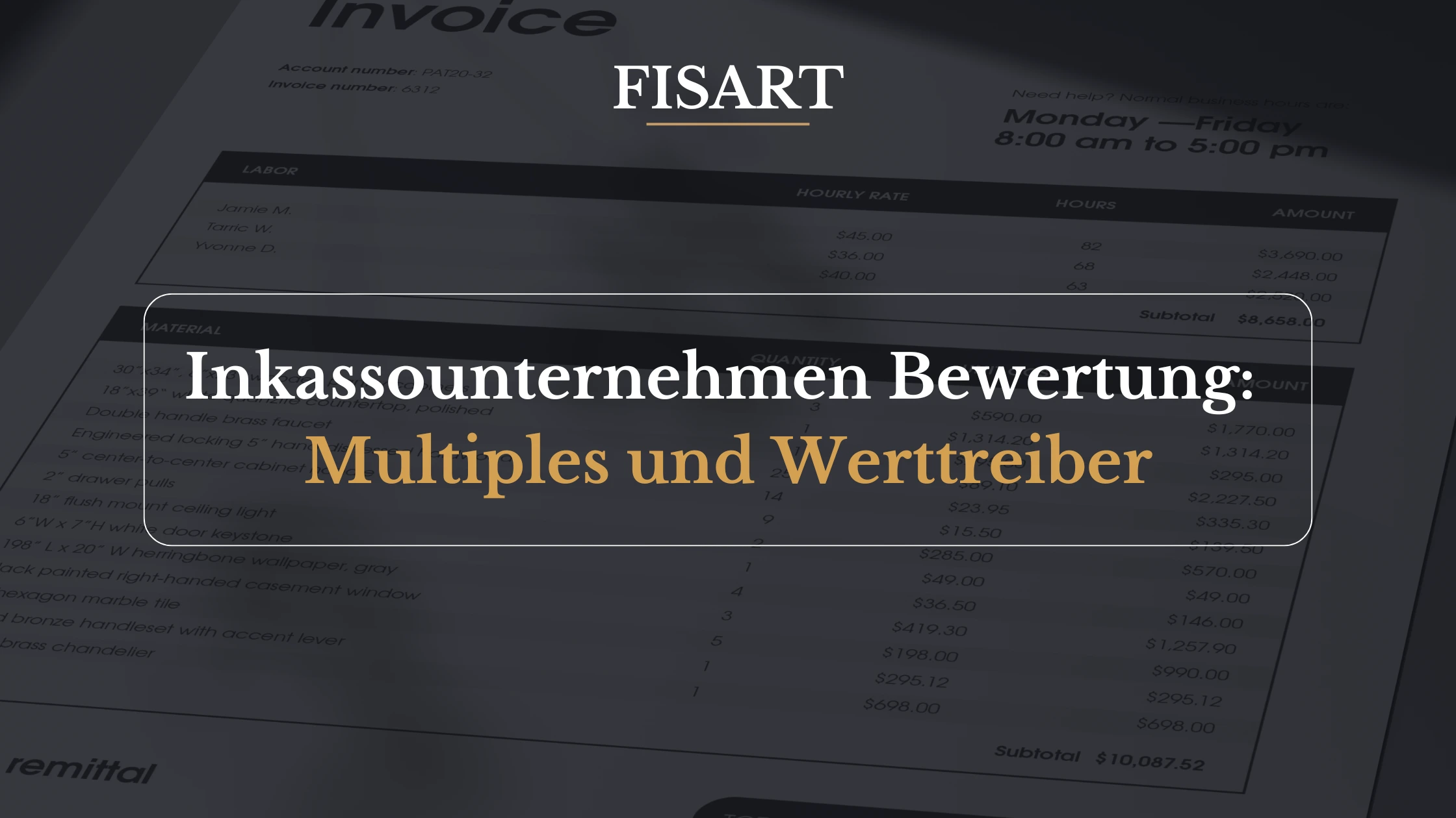 Inkassounternehmen Wert: Multiples und Werttreiber