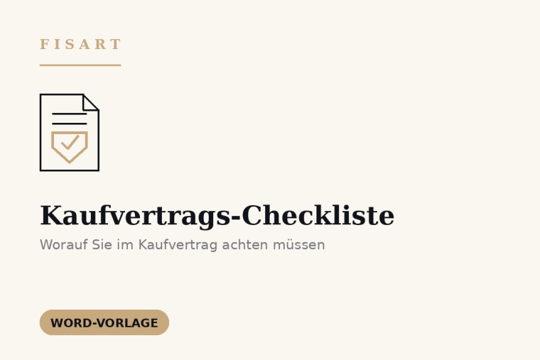 Kaufvertrags-Checkliste (SPA)