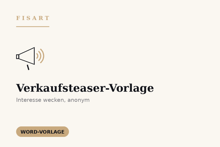 Verkaufsteaser-Vorlage